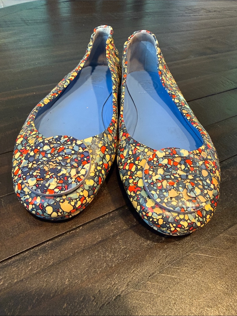 Tory Burch Minnie Travel Confetti Ballet Flats Size 5.5